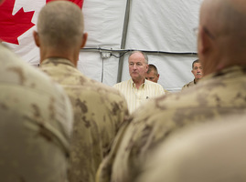 121214-RobNicholson-141211 - The Honourable Rob Nicholson Minister of National Defence addresses Air Task Force-Iraq personnel while on a visit to Kuwait during Operation IMPACT.jpg